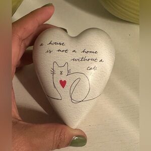 Heart-Shaped Cat trinket jewelry box